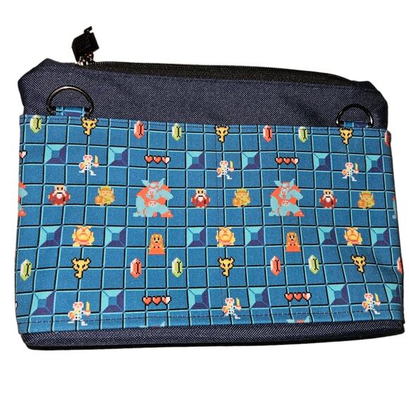 Retro 8 bit Crossbody Bag- FLAWED Gamer Accessory Carry Gift Custom Fabric - Picture 7 of 10